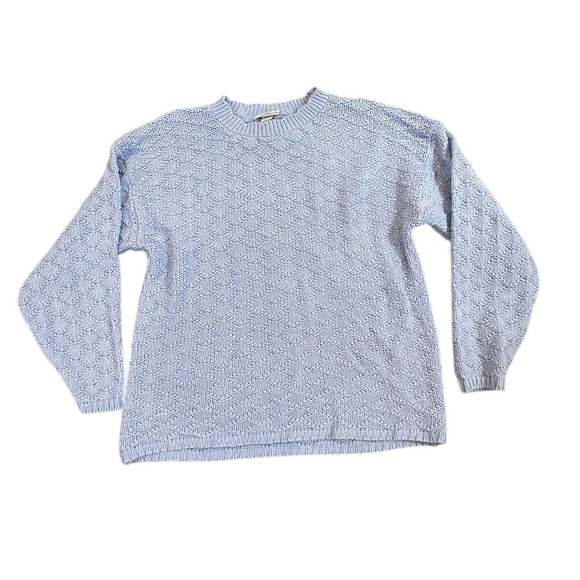 Vintage Bobbie Brooks‎ Periwinkle Textured Knit Large Sweater - Picture 1 of 4